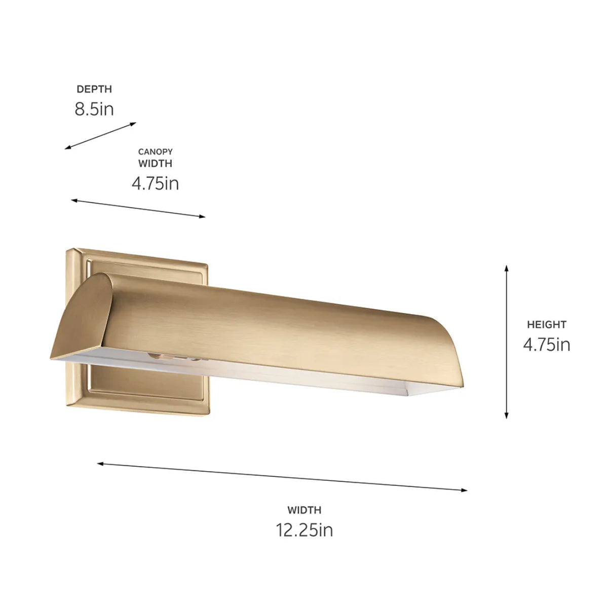 Carston 12" 1-Light Picture Light, Bronze Finish - Bees Lighting