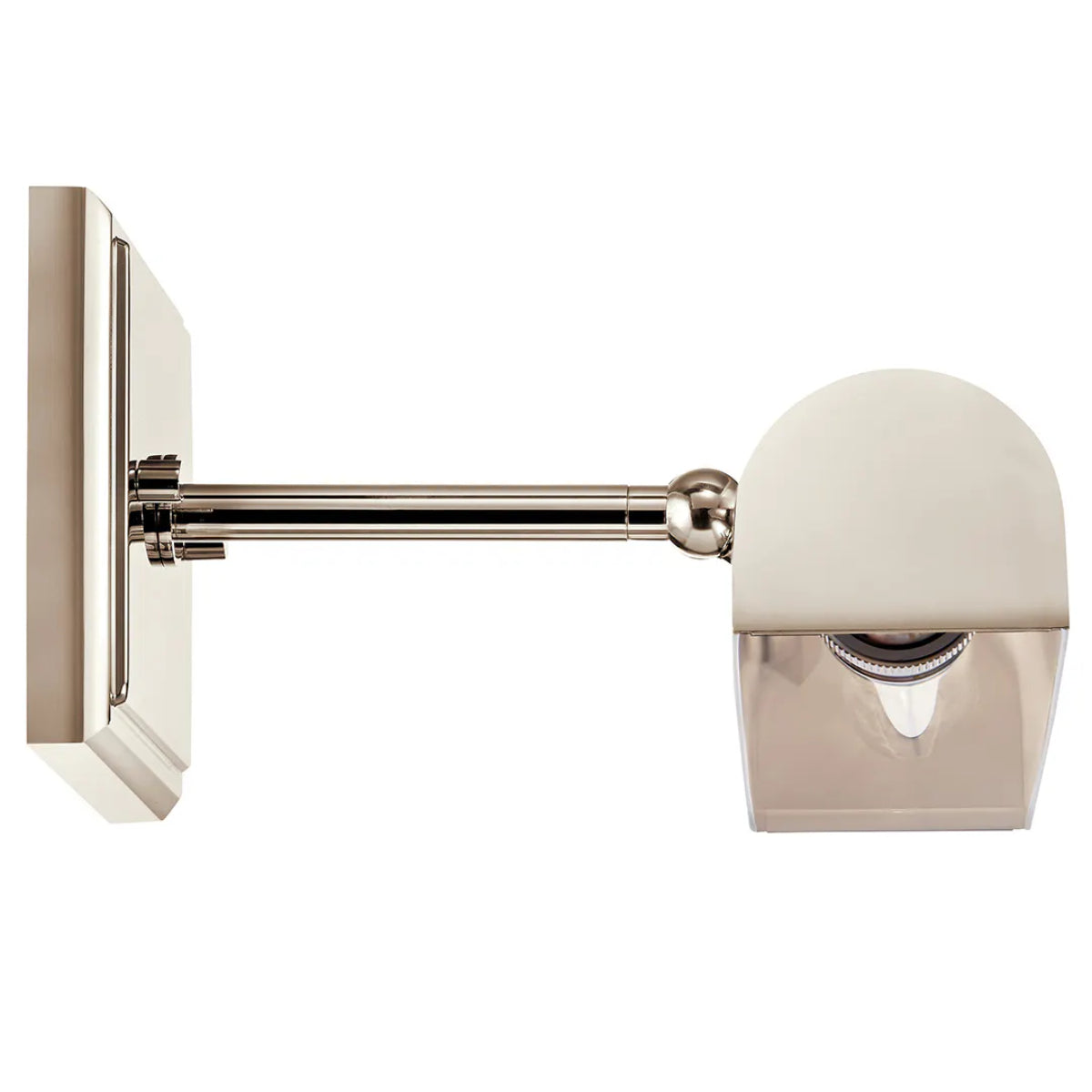 Carston 12" 1-Light Picture Light, Polished Nickel Finish - Bees Lighting