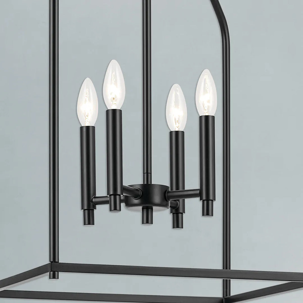 Madden 16" 4-Light Pendant Light, Black Finish - Bees Lighting