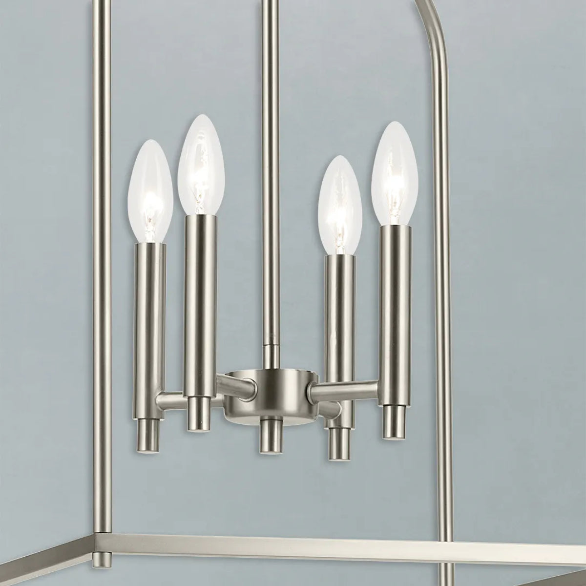 Madden 16" 4-Light Pendant Light, Brushed Nickel Finish - Bees Lighting