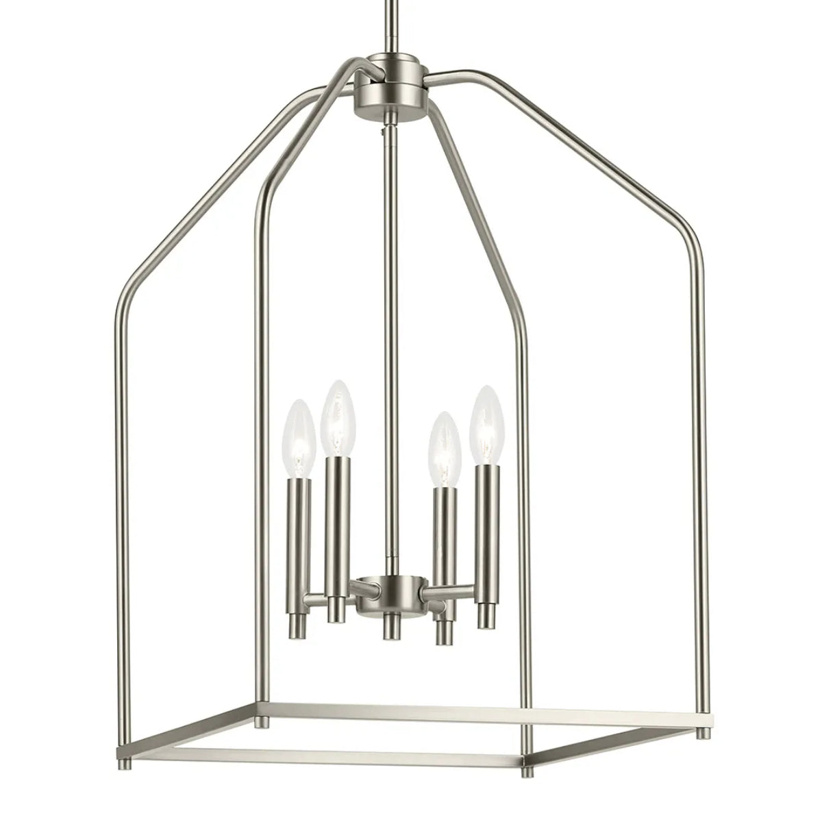 Madden 16" 4-Light Pendant Light, Brushed Nickel Finish - Bees Lighting