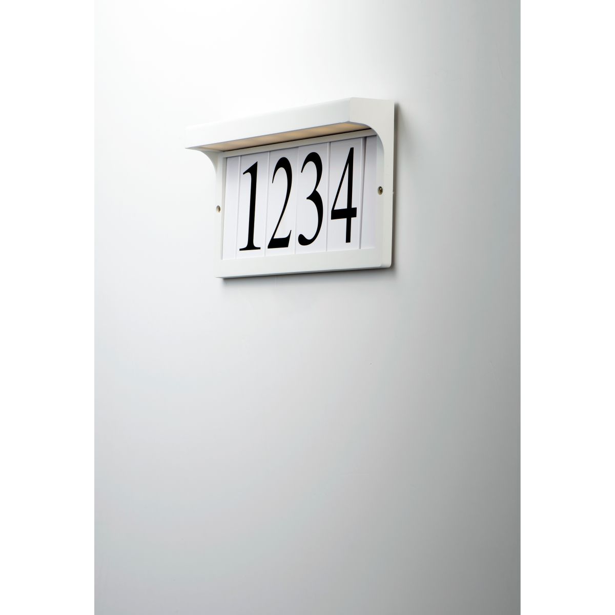Address 13" LED Lights frame, 160 Lumens, 3000K, White Finish - Bees Lighting