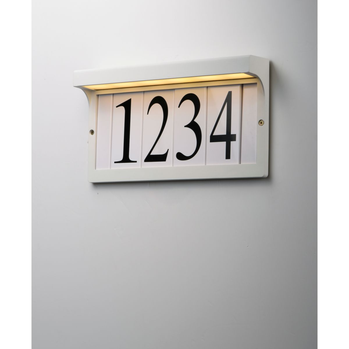 Address 13" LED Lights frame, 160 Lumens, 3000K, White Finish - Bees Lighting