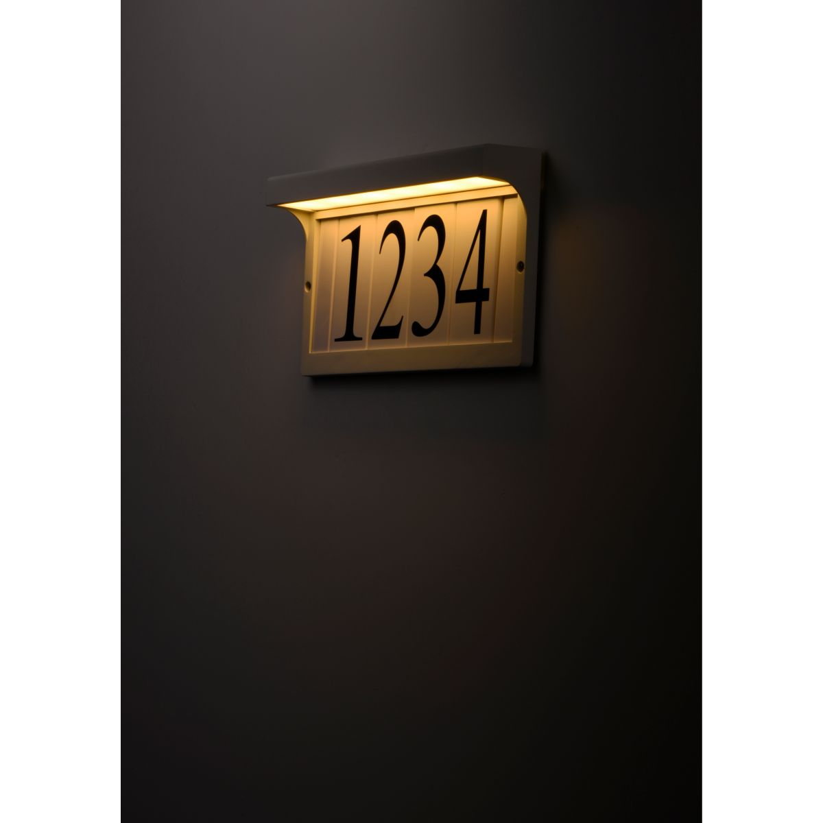 Address 13" LED Lights frame, 160 Lumens, 3000K, White Finish - Bees Lighting