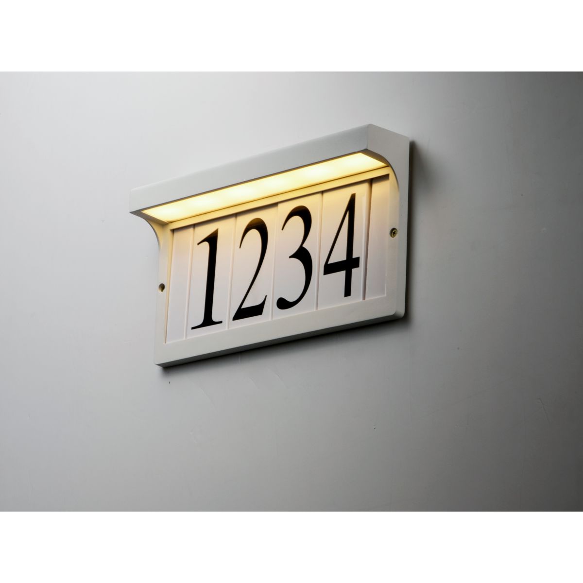 Address 13" LED Lights frame, 160 Lumens, 3000K, White Finish - Bees Lighting