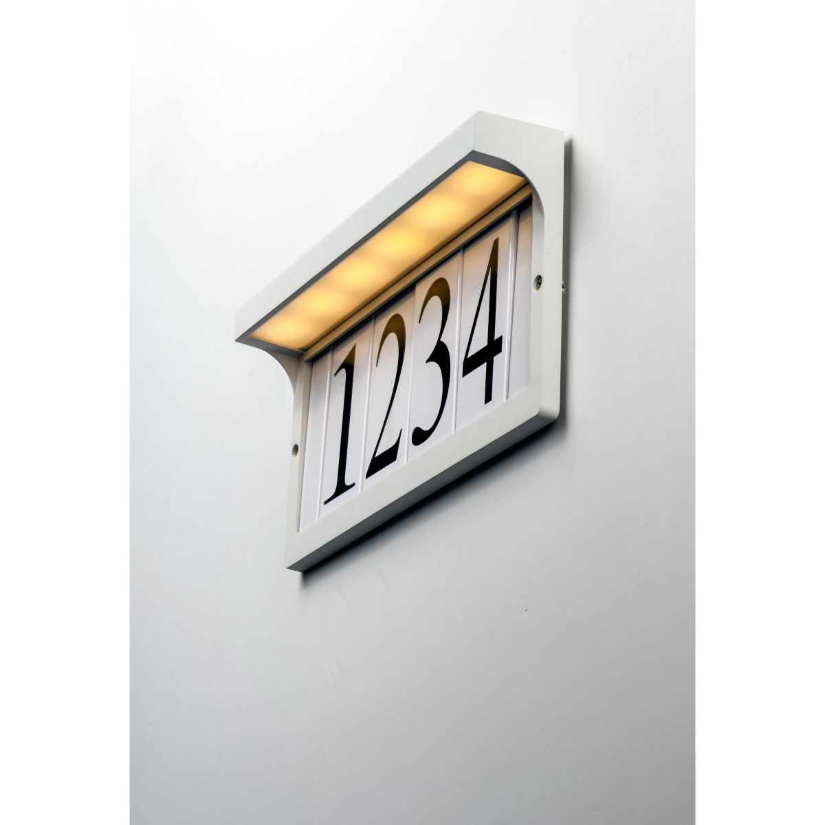 Address 13" LED Lights frame, 160 Lumens, 3000K, White Finish - Bees Lighting