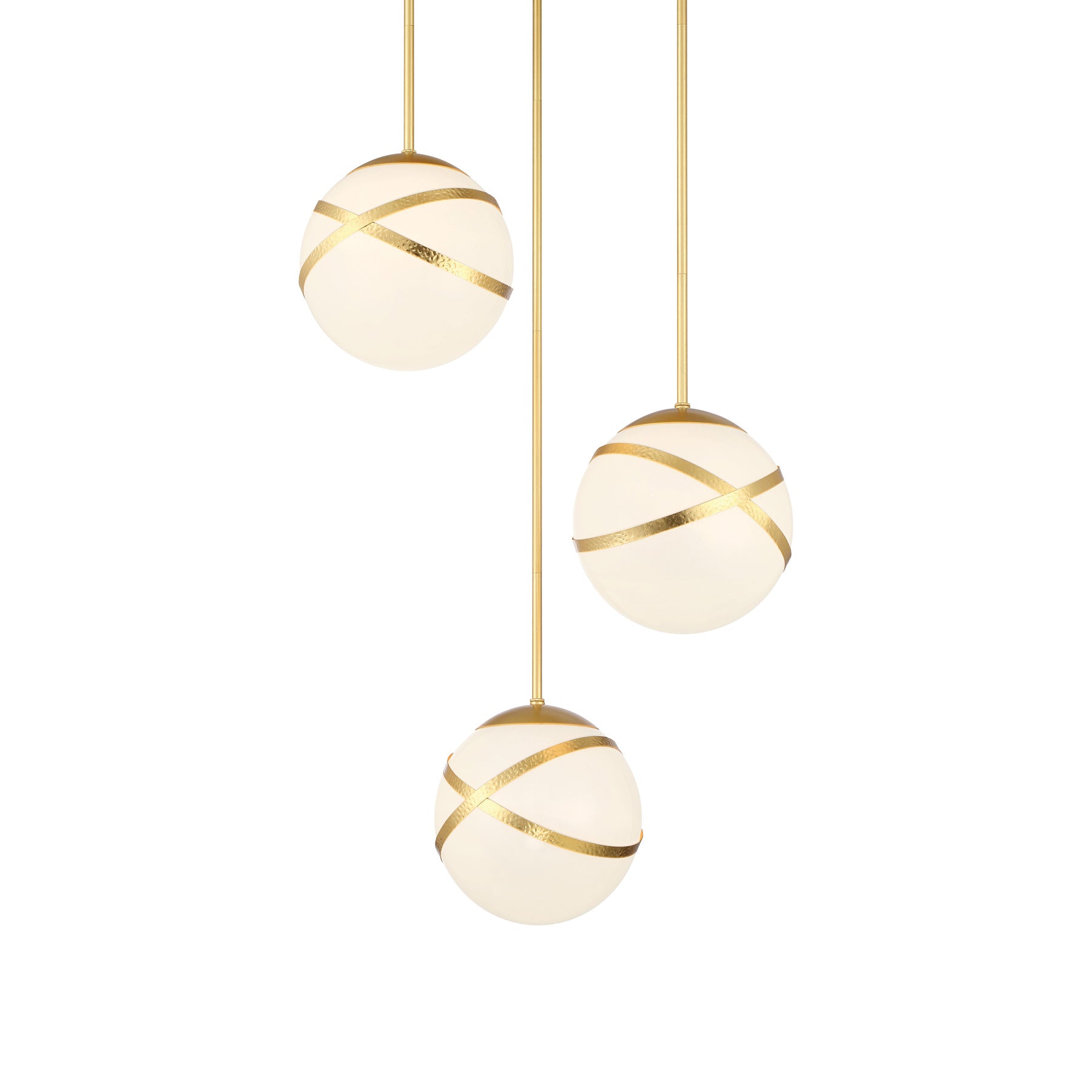 Batignolles 54" 3 Lights Pendant Light Brass Finish - Bees Lighting