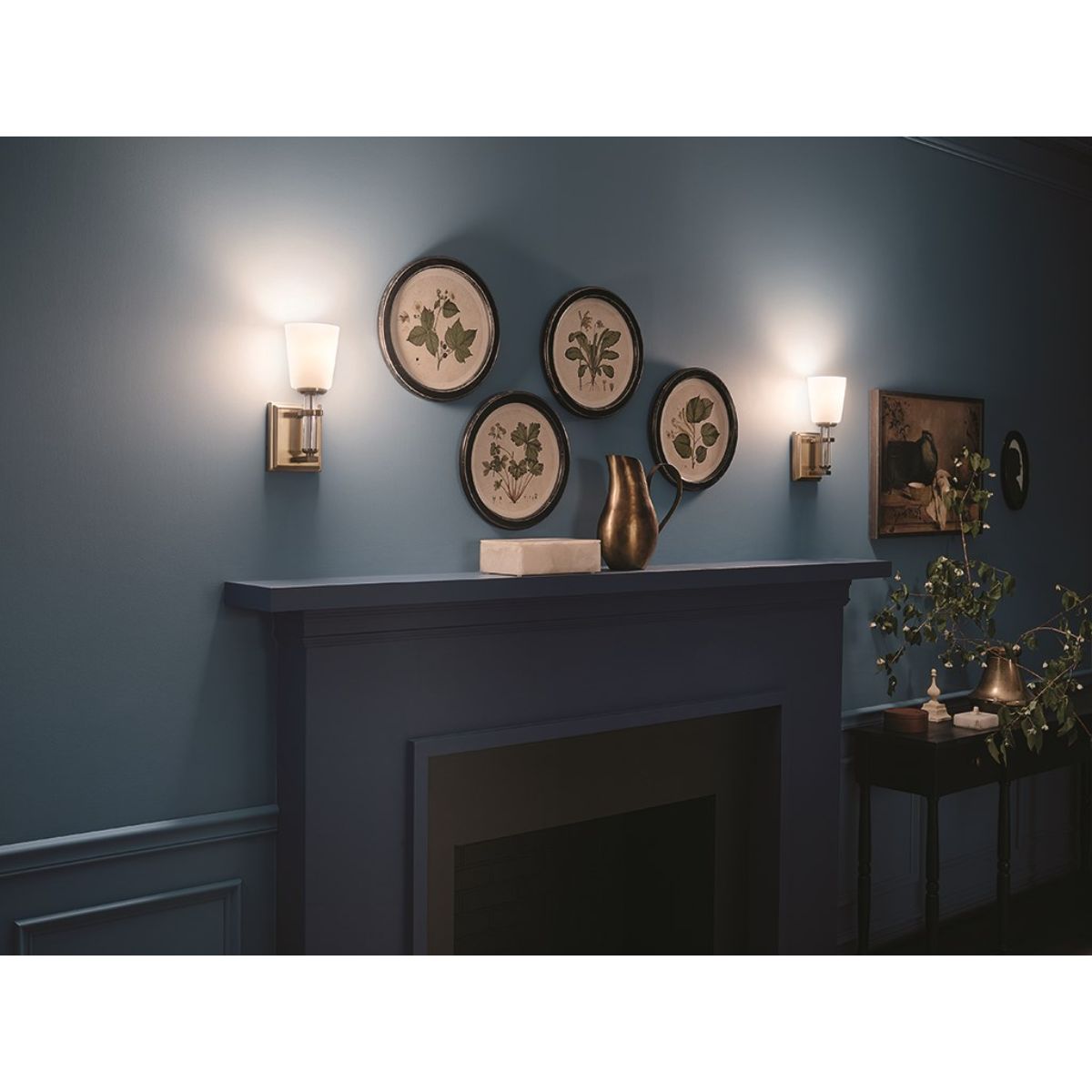 Rosalind 13 in. Armed Sconce Brushed Brass finish - Bees Lighting