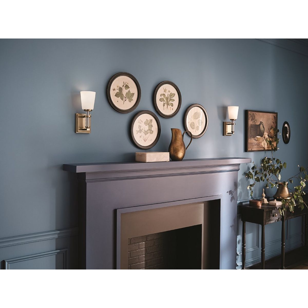 Rosalind 13 in. Armed Sconce Brushed Brass finish - Bees Lighting