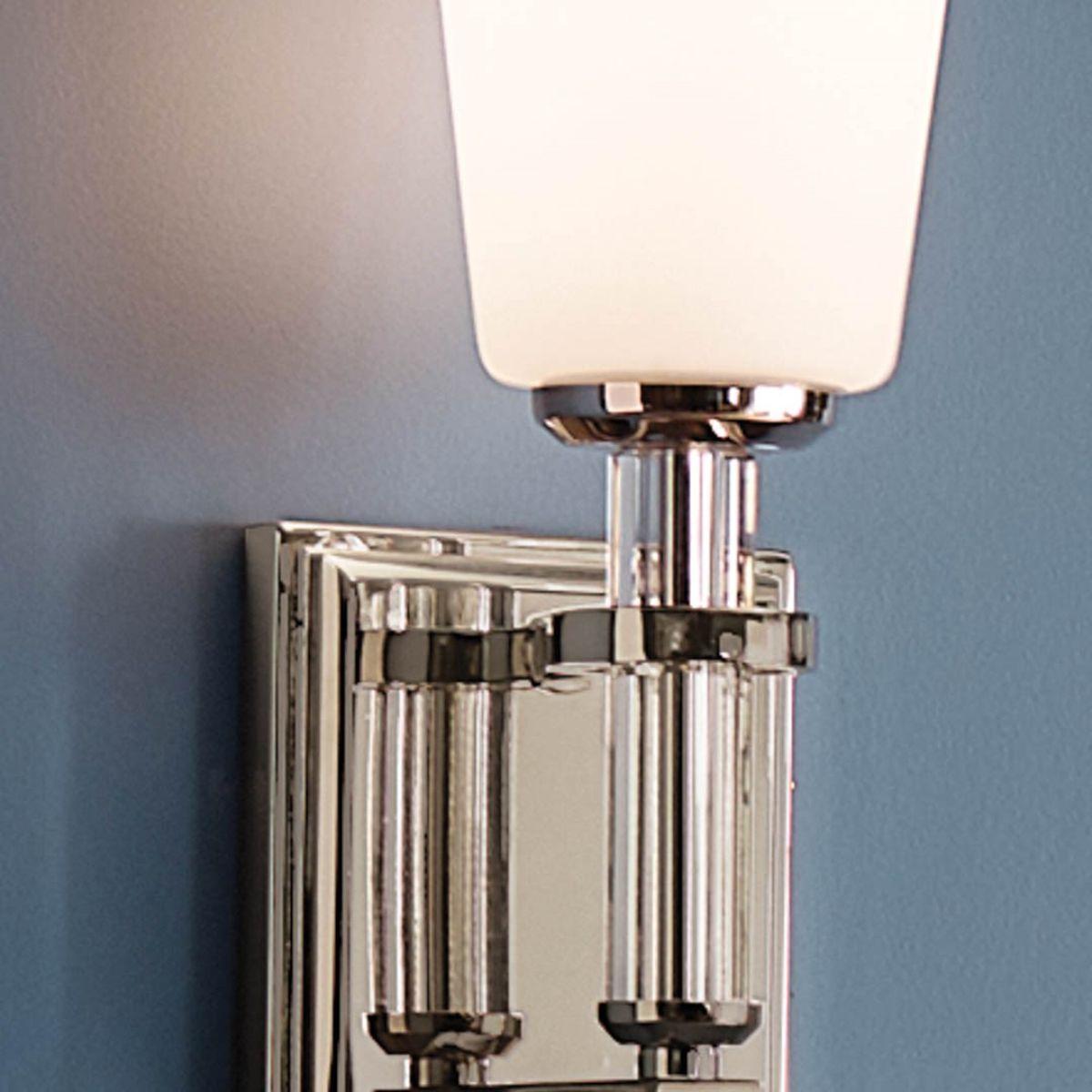 Rosalind 13 in. Armed Sconce Polished Nickel finish - Bees Lighting