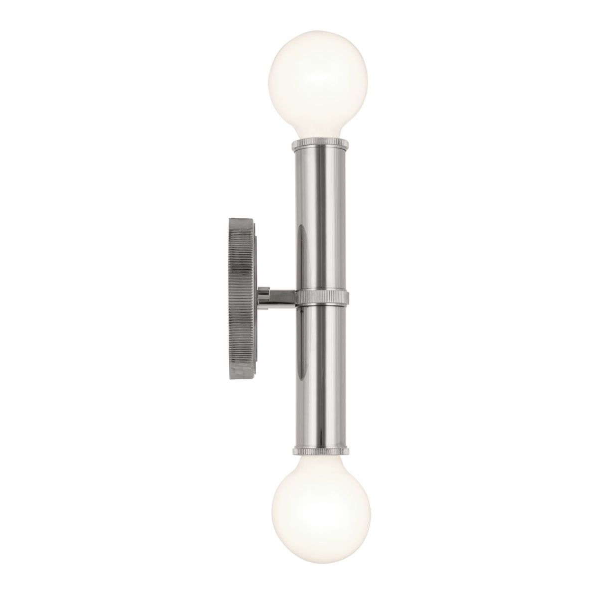 Torche 10 in. 2 Lights Wall Light Polished Nickel Finish - Bees Lighting