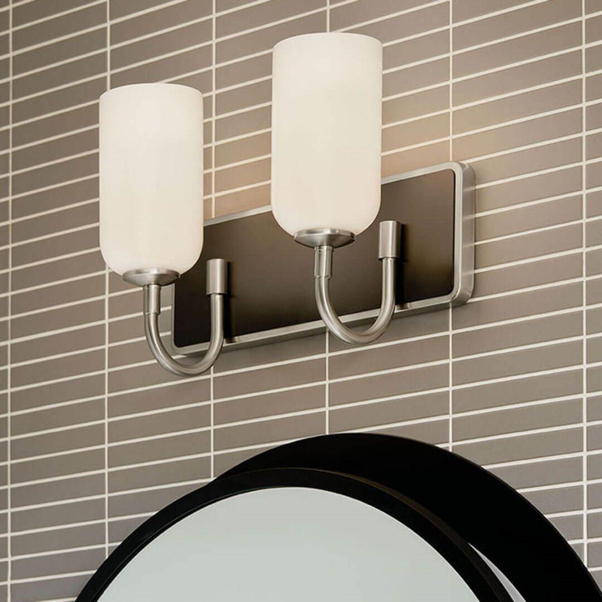 Solia 14 in. 2 Lights Vanity Light Brushed Nickel Finish - Bees Lighting