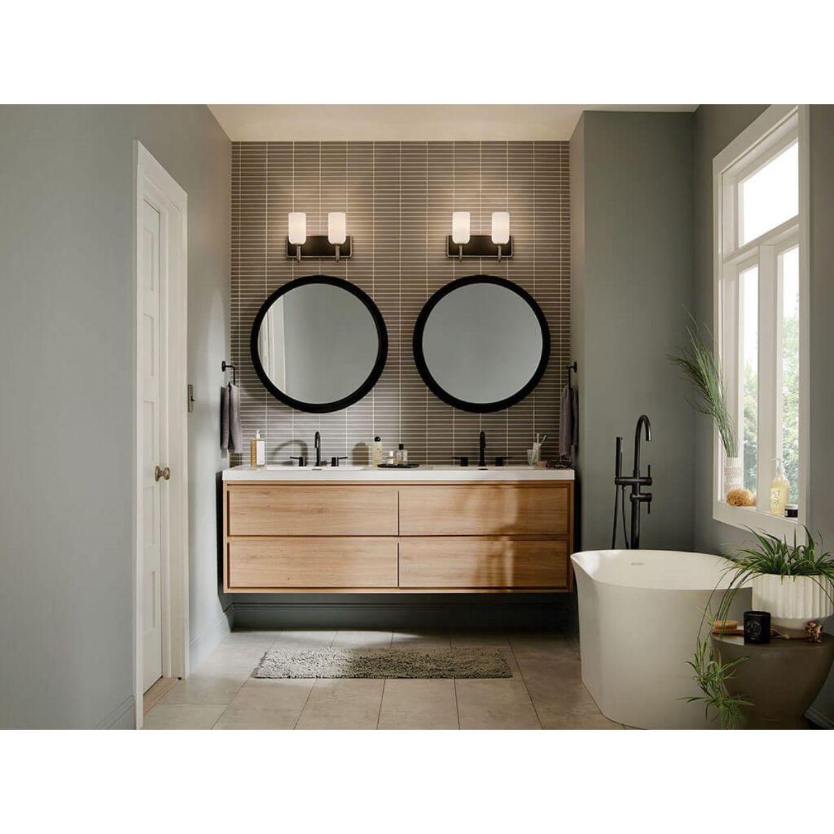 Solia 14 in. 2 Lights Vanity Light Brushed Nickel Finish - Bees Lighting