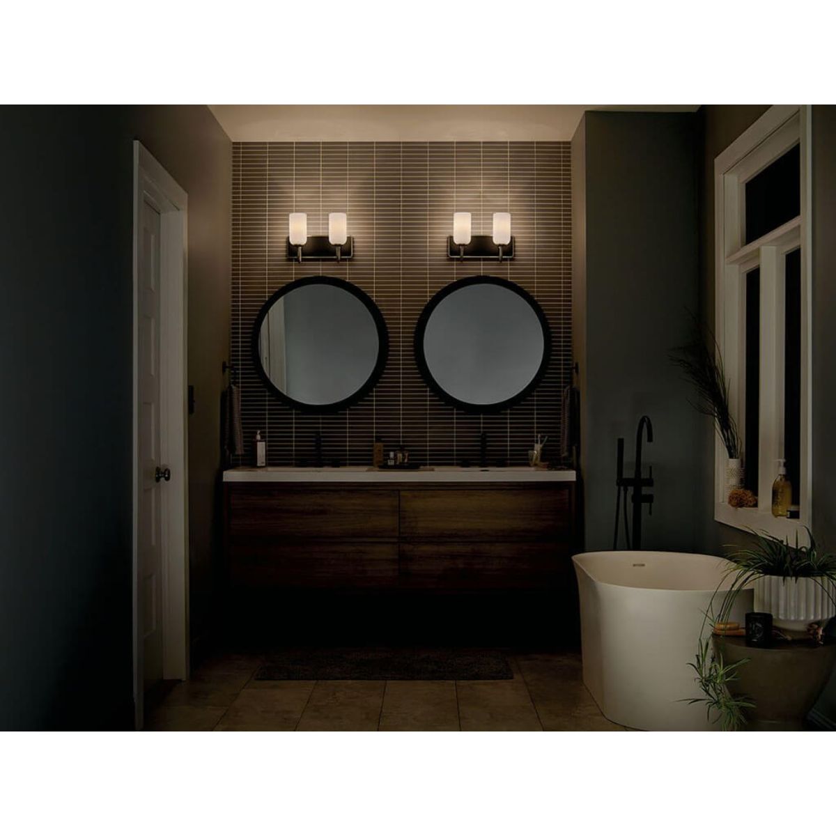 Solia 14 in. 2 Lights Vanity Light Brushed Nickel Finish - Bees Lighting