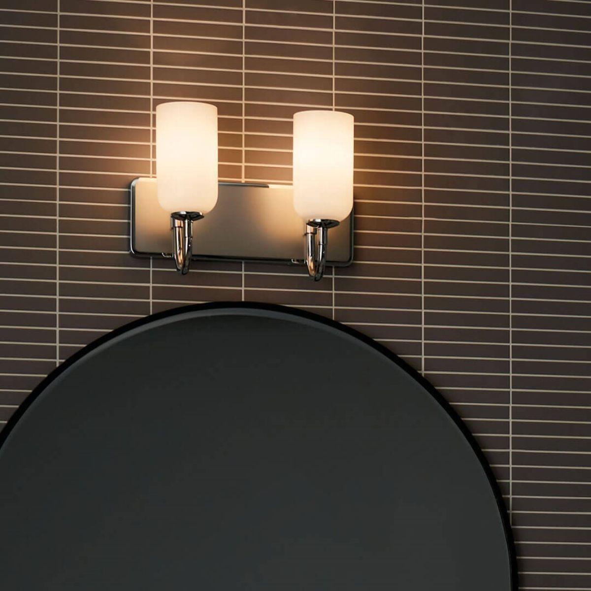 Solia 14 in. 2 Lights Vanity Light Polished Nickel Finish - Bees Lighting