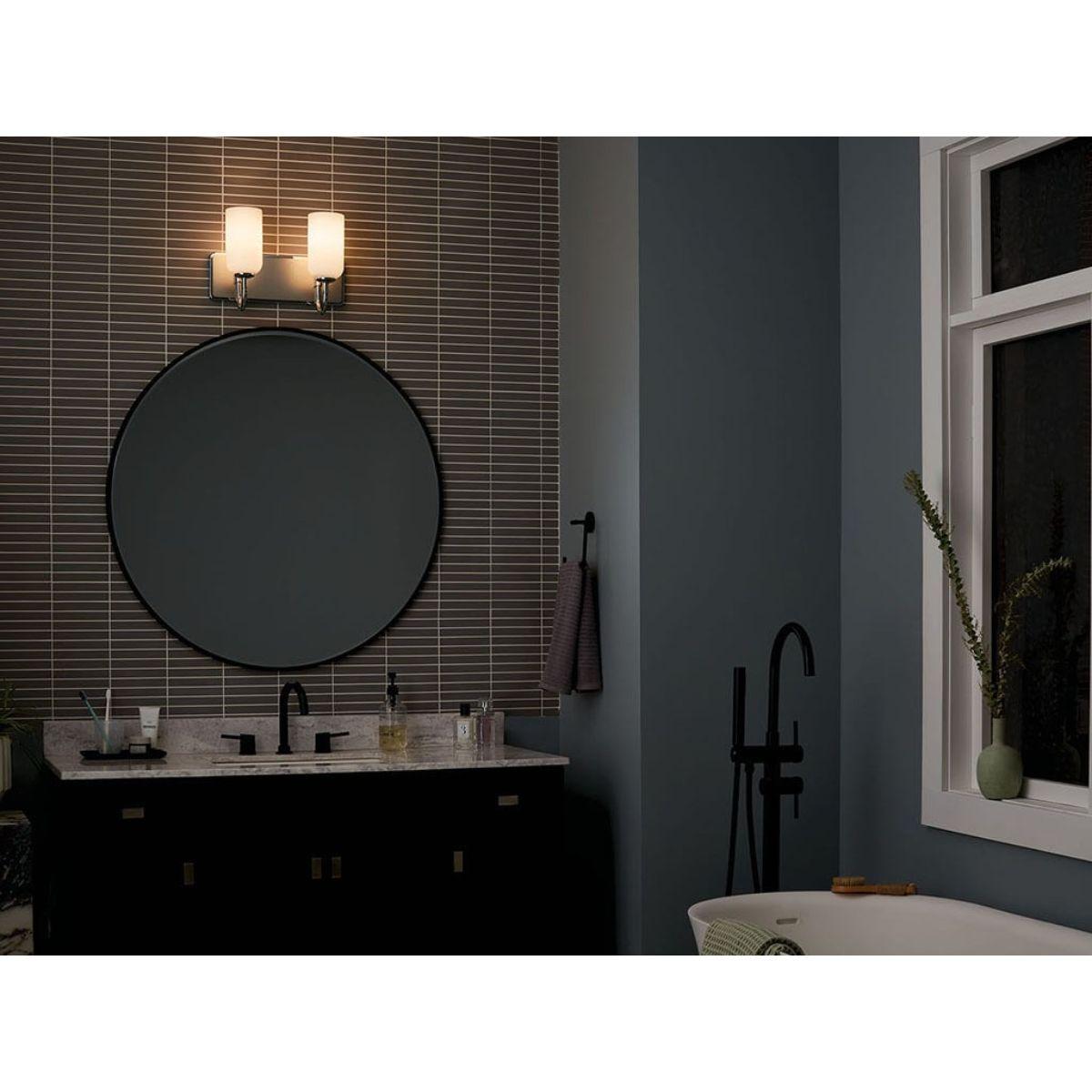 Solia 14 in. 2 Lights Vanity Light Polished Nickel Finish - Bees Lighting