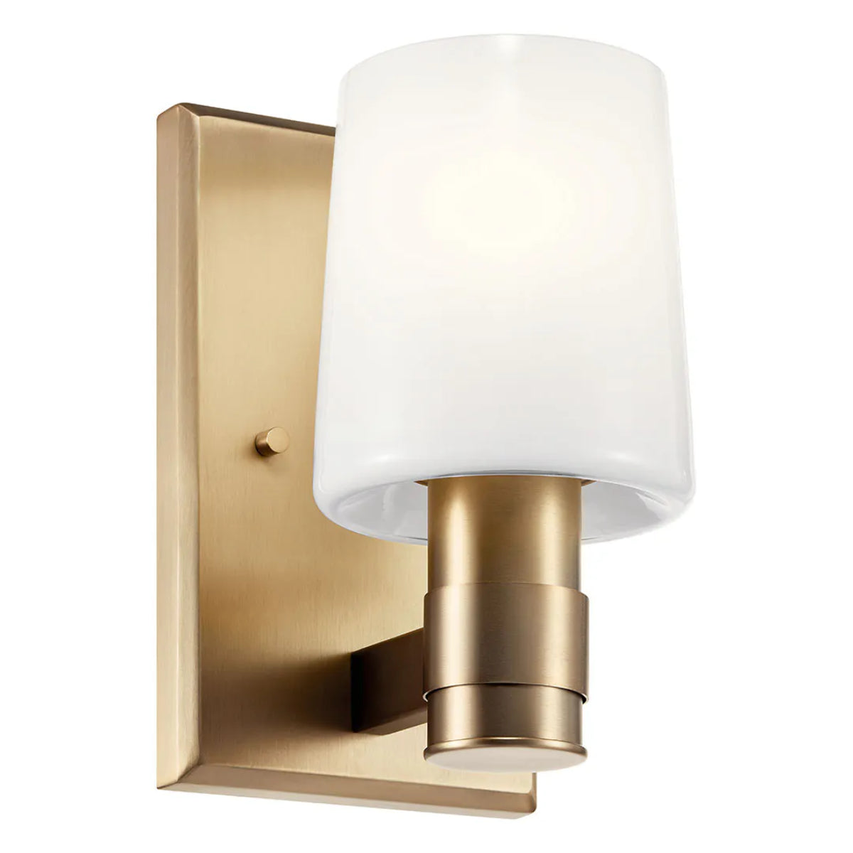 Adani 8" 1-Light Wall Sconce With Opal Glass, Bronze Finish - Bees Lighting