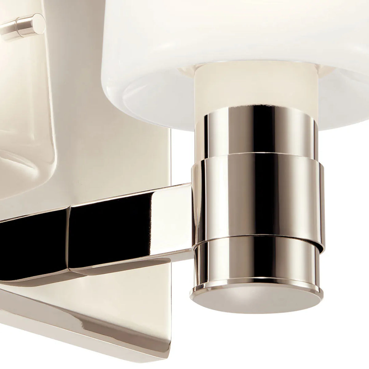 Adani 8" 1-Light Wall Sconce With Opal Glass, Polished Nickel Finish - Bees Lighting