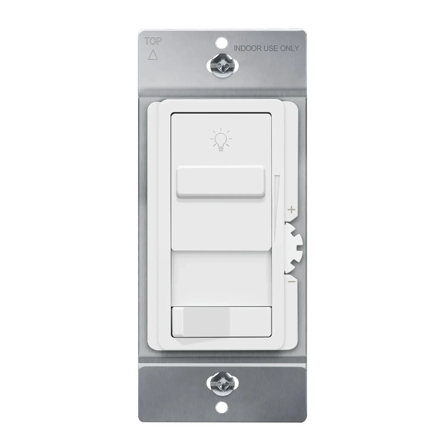 LED+ Slide Dimmer Switch, 200-Watts LED/CFL, Single Pole or 3-Way, White - Bees Lighting