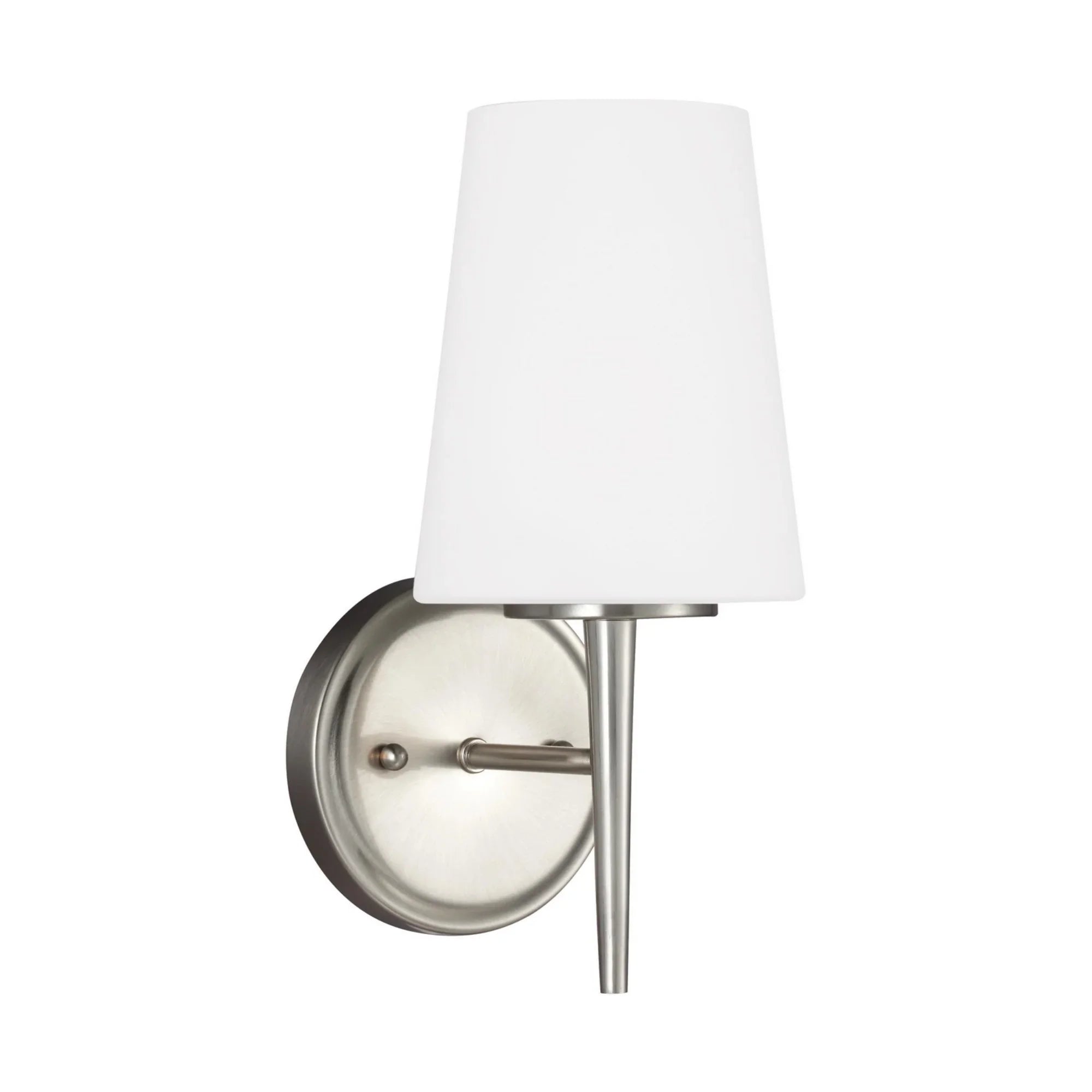 Driscoll 12" Bath Sconce, Brushed Nickel Finish - Bees Lighting