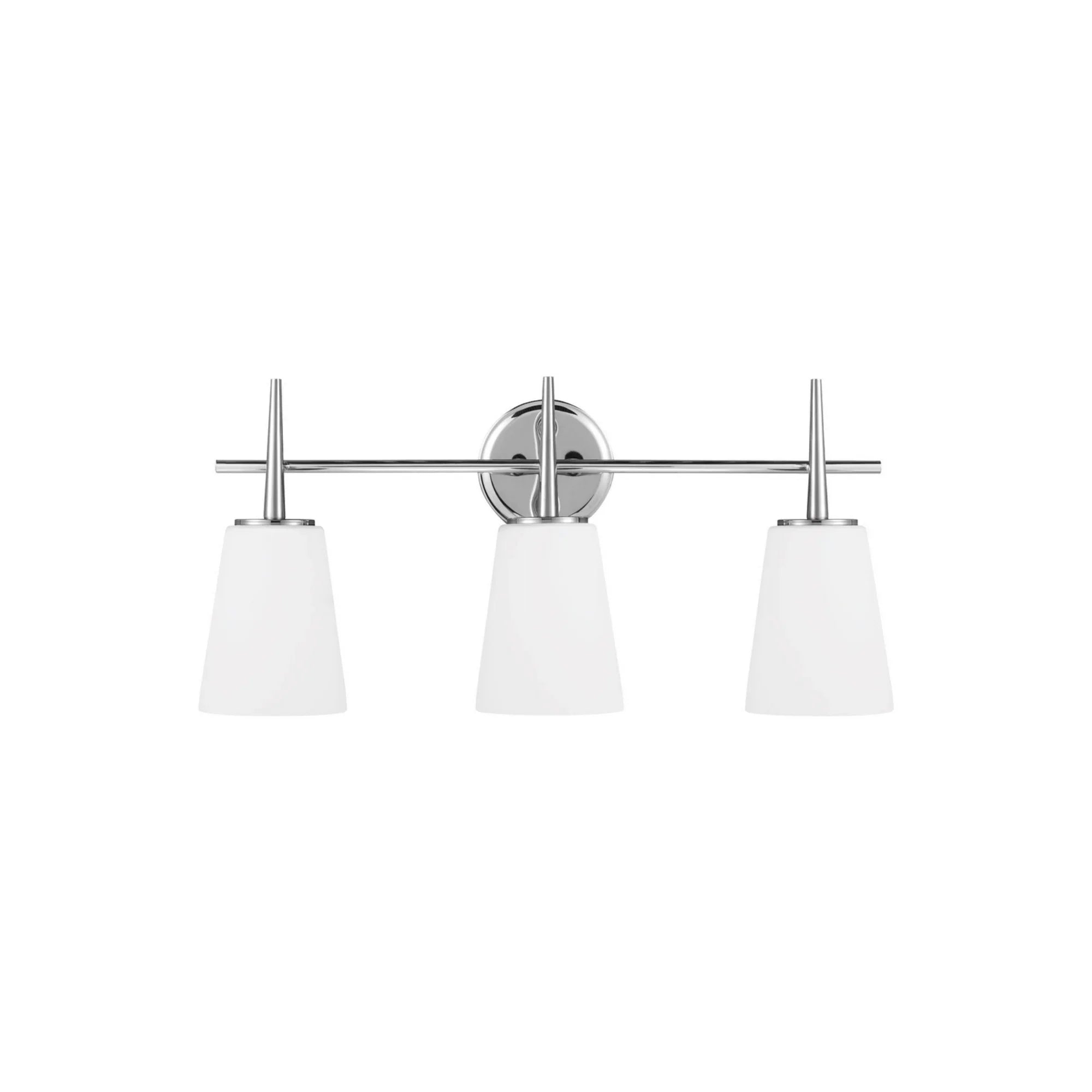 Driscoll 25" 3-Light Bathroom Vanity, Chrome Finish - Bees Lighting