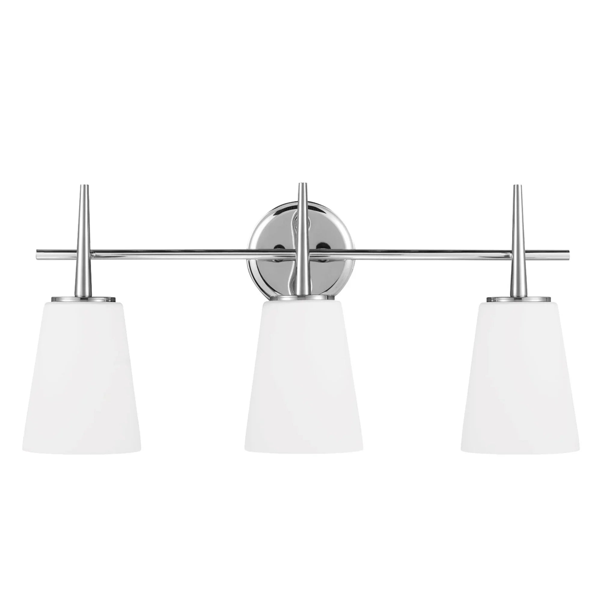 Driscoll 25" 3-Light Bathroom Vanity, Chrome Finish - Bees Lighting