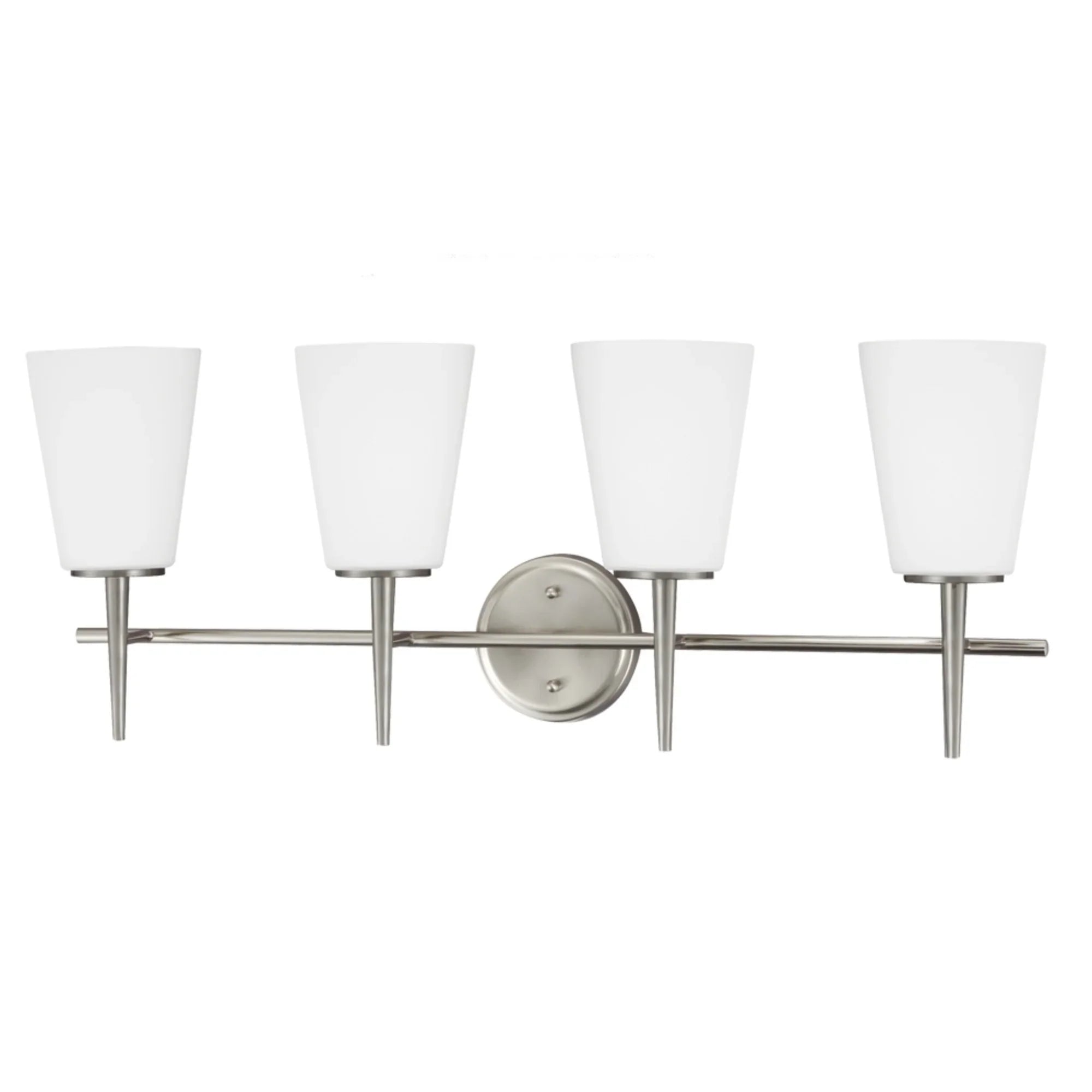 Driscoll 31" 4-Light Bathroom Vanity, Brushed Nickel Finish - Bees Lighting