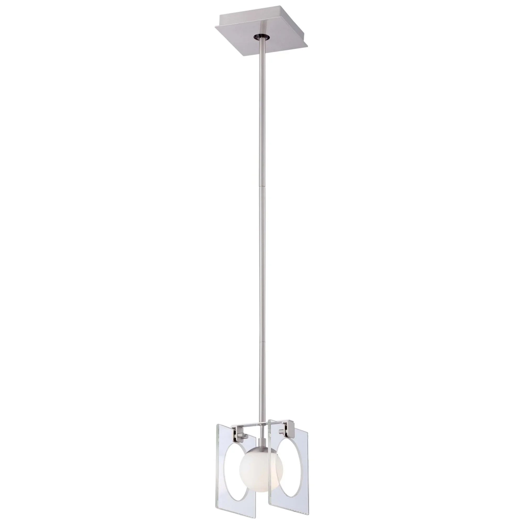 Hole-In-One 7" Mini Pendant, Brushed Nickel Finish - Bees Lighting