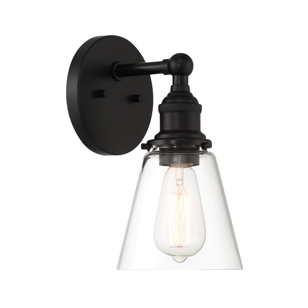 Barwell 11" 1 Light Wall Sconce Black Finish - Bees Lighting