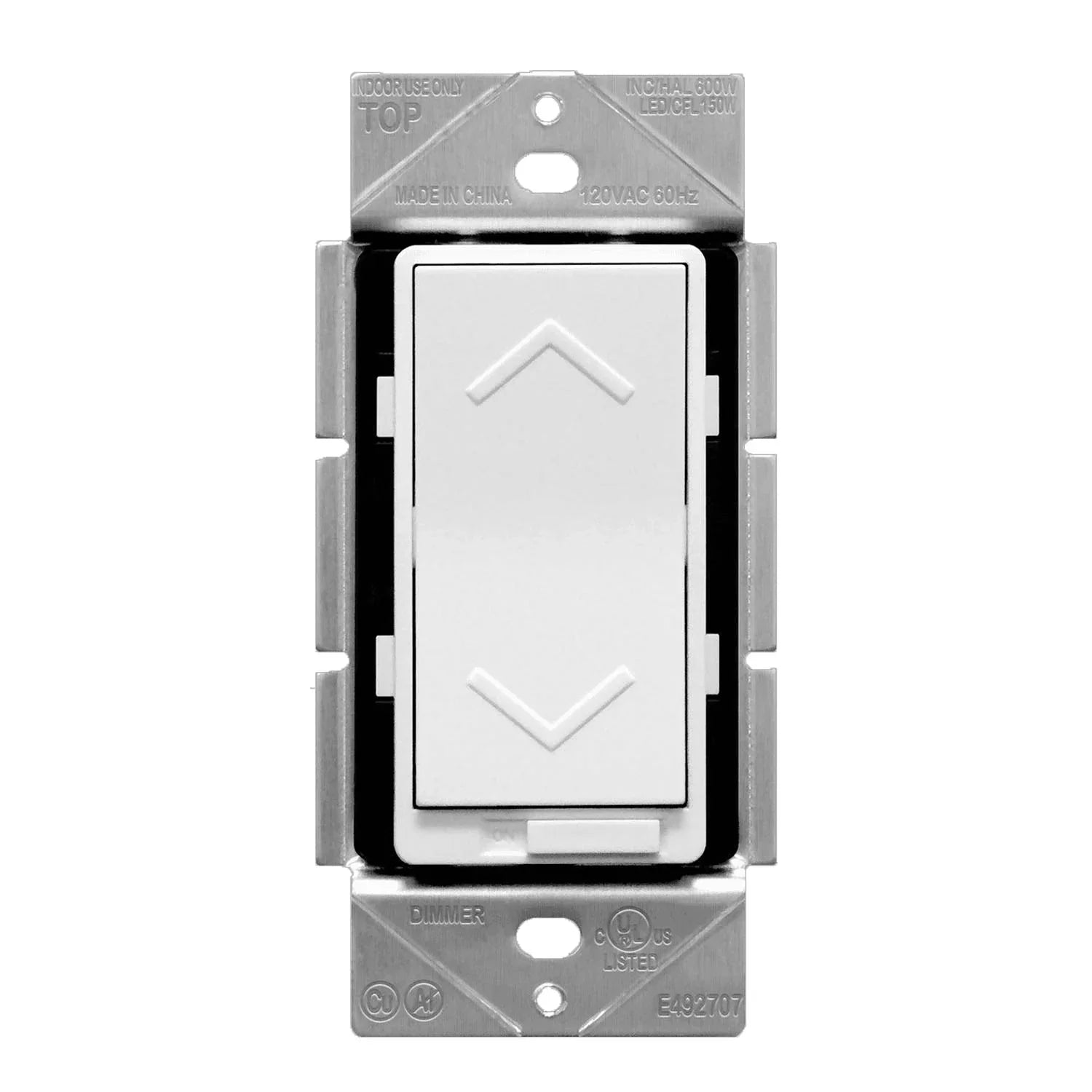 Decorator Dimmer Switch, Single Pole, 150 Watts LED, White - Bees Lighting