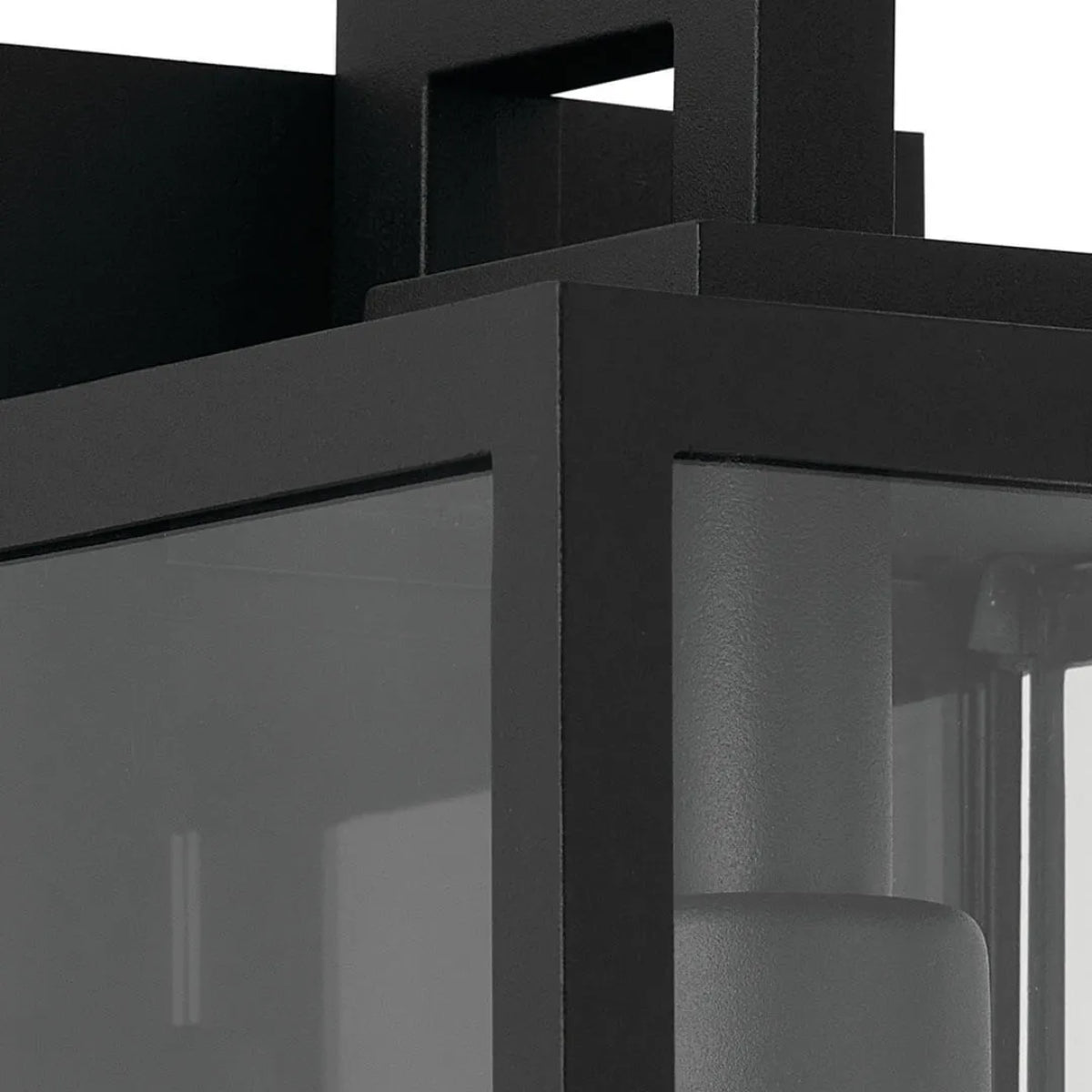 Branner 14" 1-Light Outdoor Wall Light with Clear Glass, Black Finish - Bees Lighting