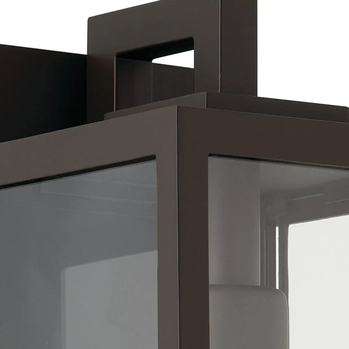 Branner 14" 1-Light Outdoor Wall Light with Clear Glass, Bronze Finish - Bees Lighting
