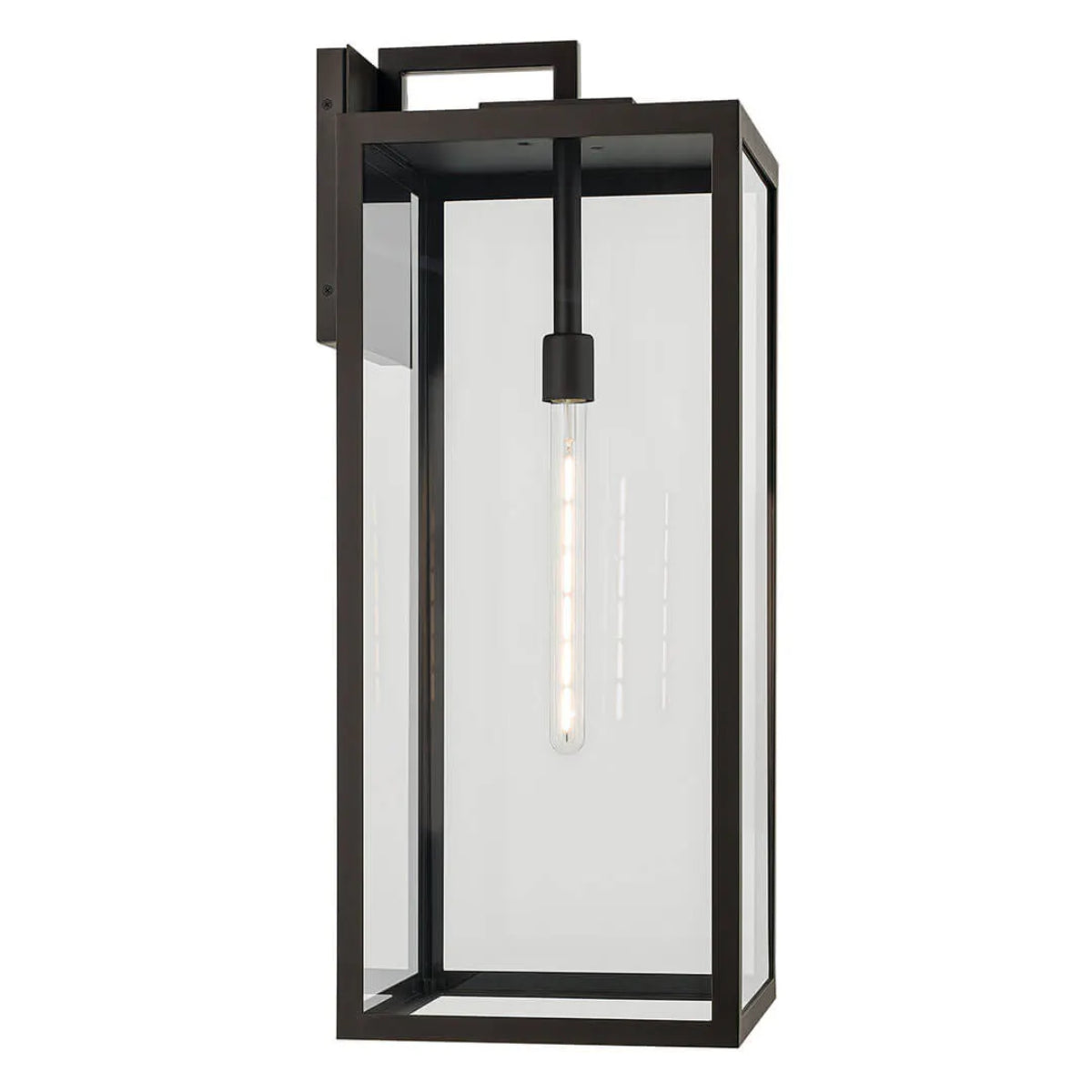 Branner 30" 1-Light Outdoor Wall Light with Clear Glass, Bronze Finish - Bees Lighting