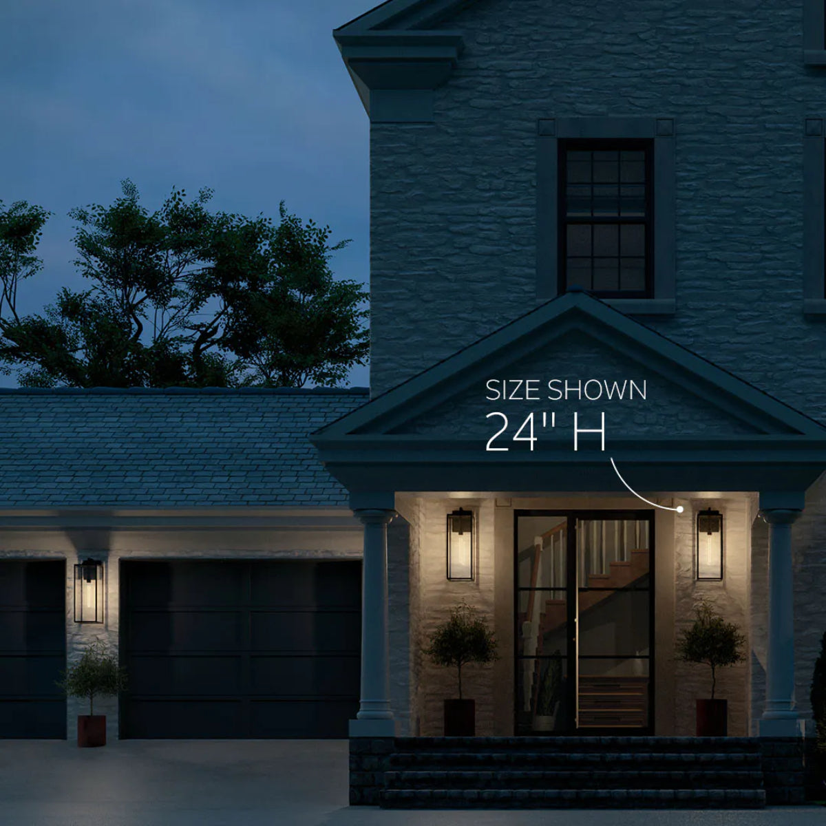 Branner 30" 1-Light Outdoor Wall Light with Clear Glass, Bronze Finish - Bees Lighting