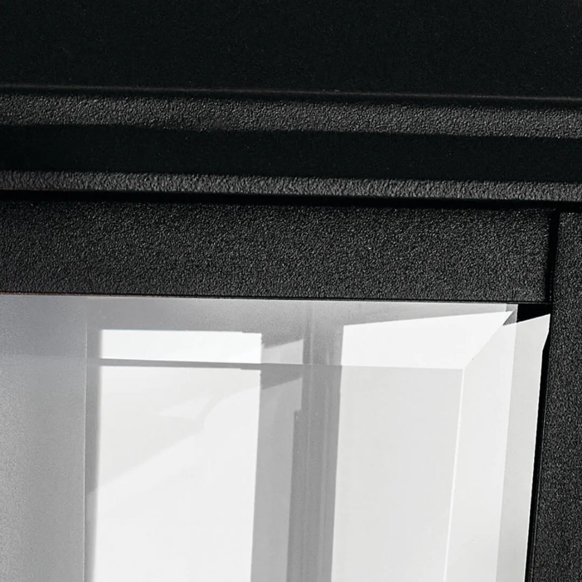 Mathus 13" 1-Light Outdoor Wall Light With Clear Beveled Glass, Black Finish - Bees Lighting
