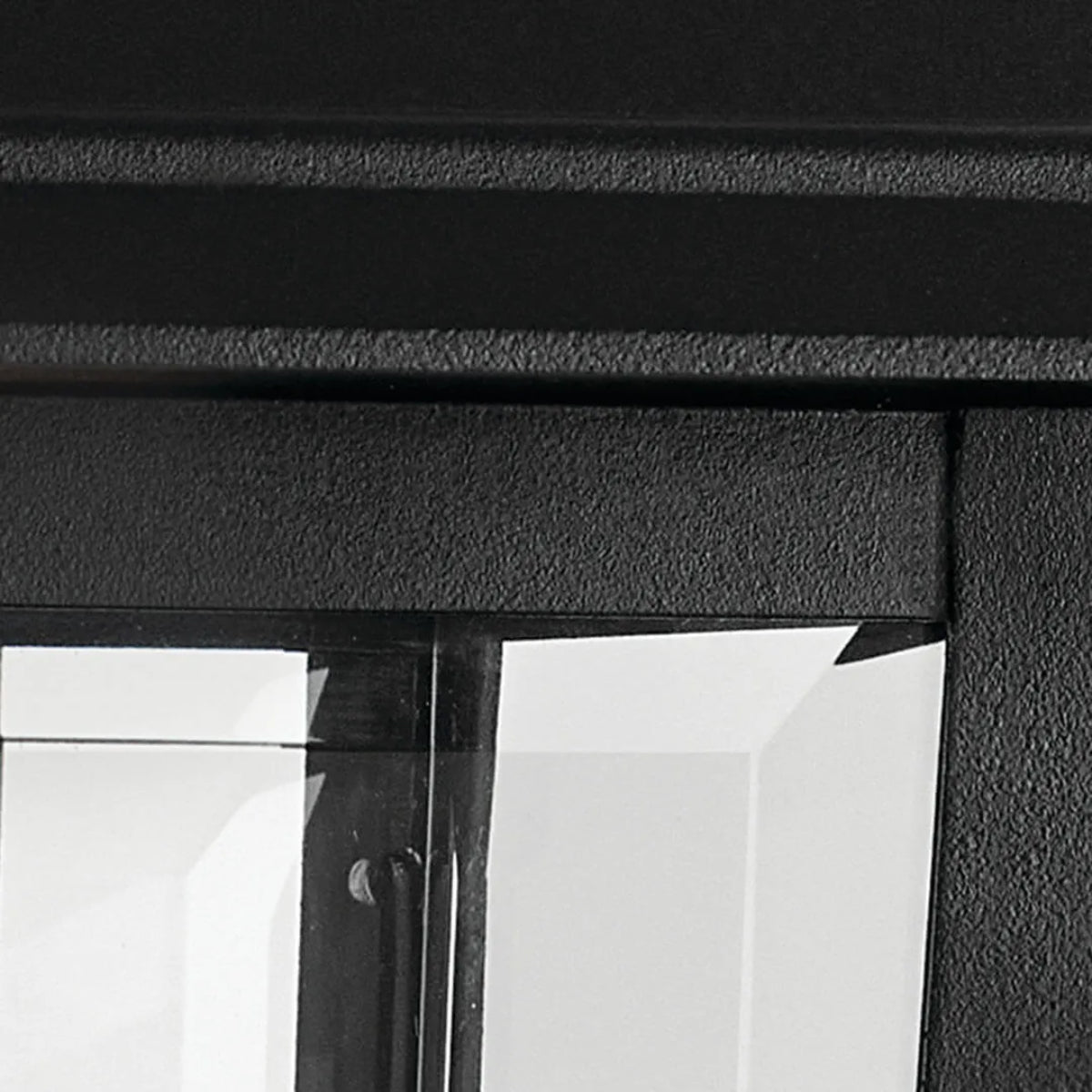 Mathus 18" 1-Light Outdoor Wall Light With Clear Beveled Glass, Black Finish - Bees Lighting