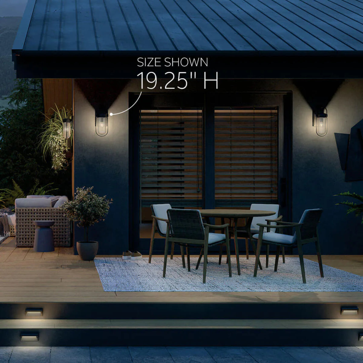Brix Outdoor Wall Light Black - Bees Lighting