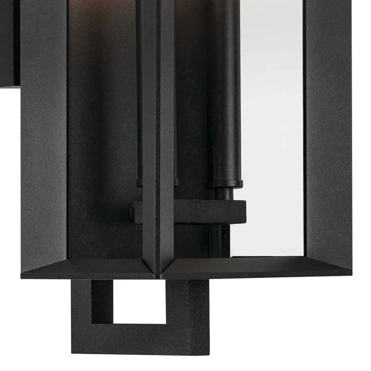 Kroft 20" 2-Lights Outdoor Wall Light, Black Finish - Bees Lighting