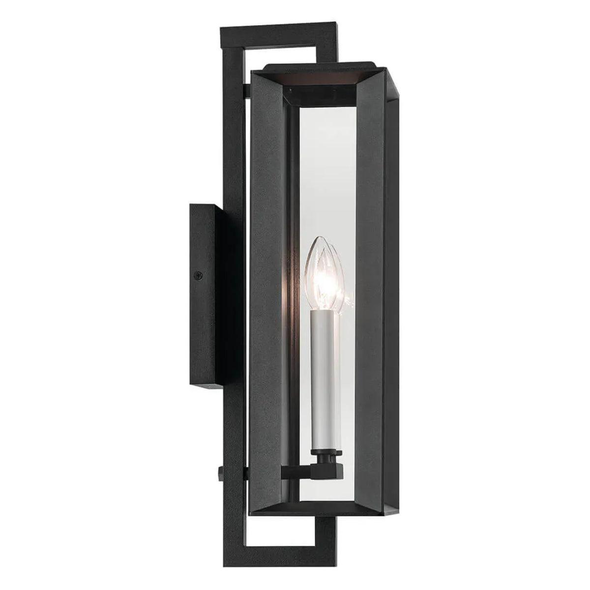 Kroft 20" 2-Lights Outdoor Wall Light, Black Finish - Bees Lighting