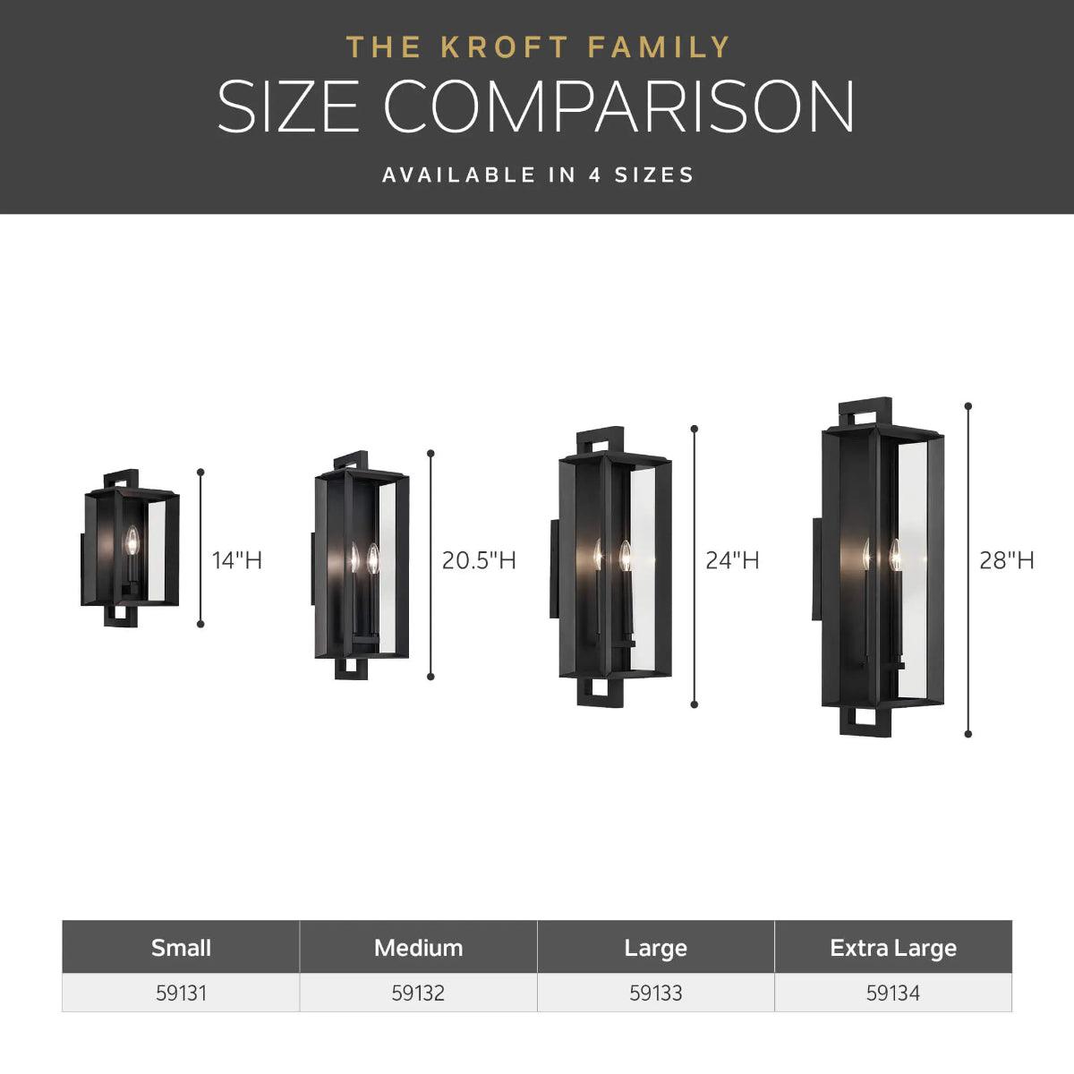 Kroft 24" 2-Lights Outdoor Wall Light, Black Finish - Bees Lighting
