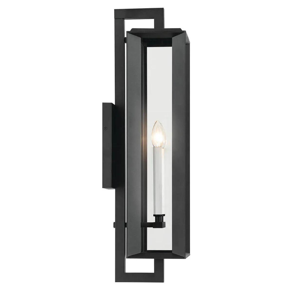 Kroft 28" 2-Lights Outdoor Wall Light, Black Finish - Bees Lighting