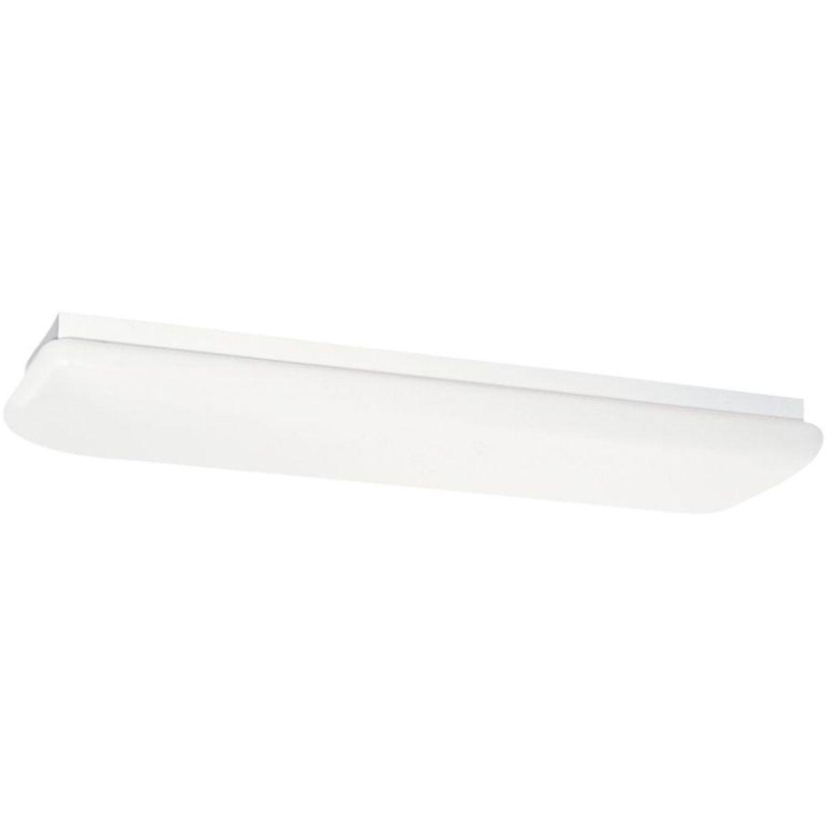 Fluorescent 52 in 2 Lights Ceiling Puff Light White Finish