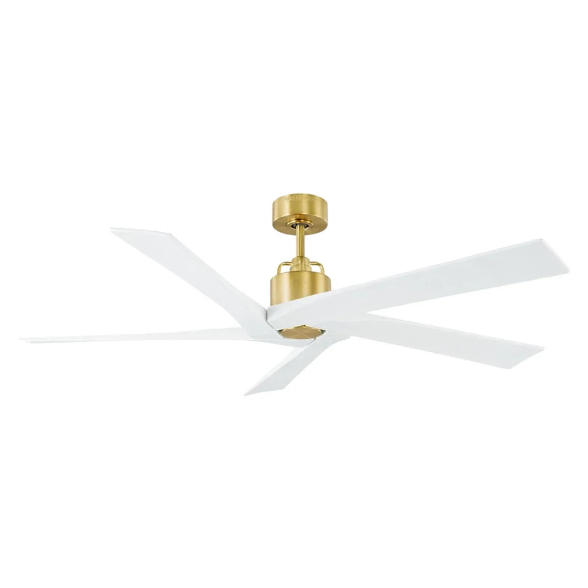 Aspen 56 Inch Burnished Brass Outdoor Ceiling Fan with Remote - Bees Lighting