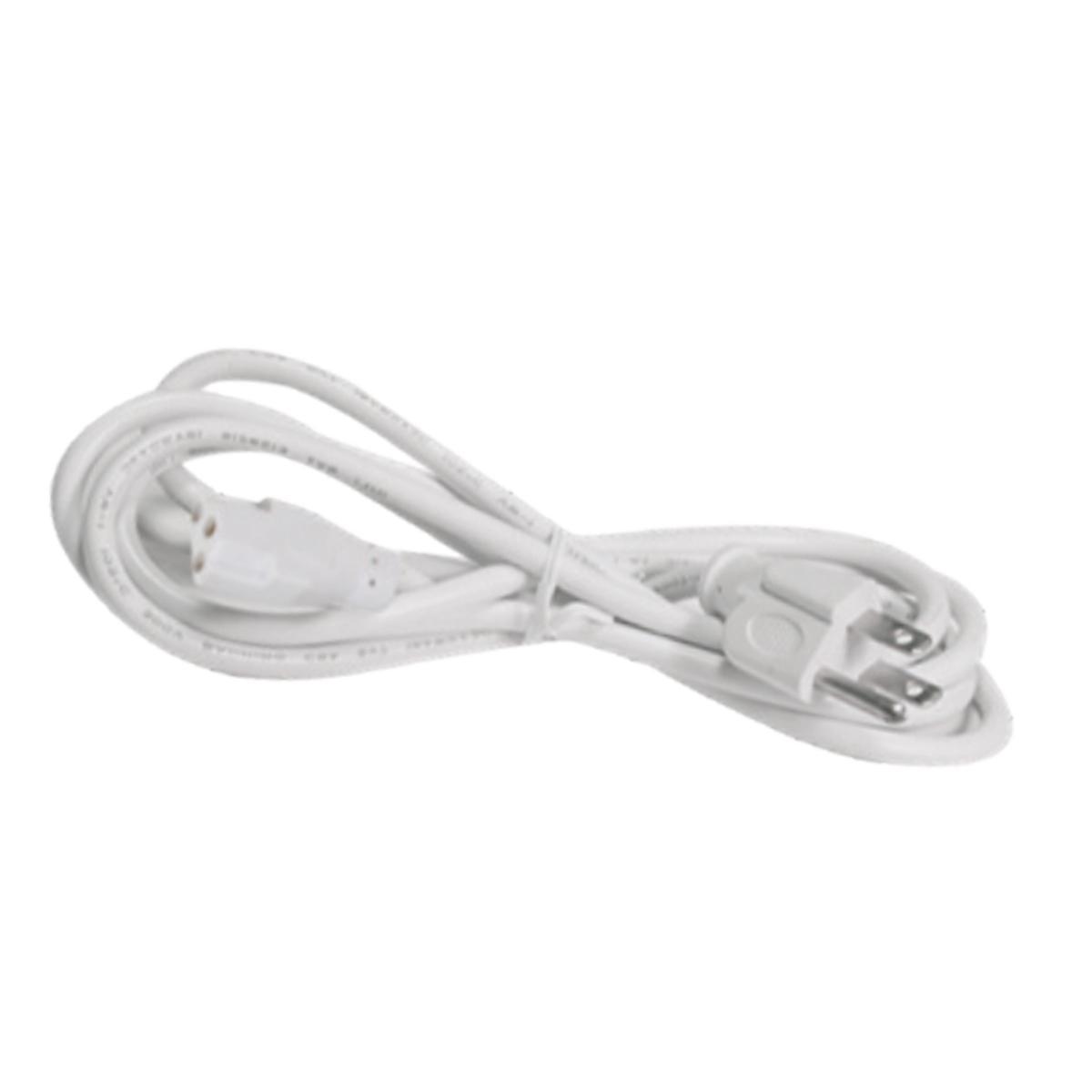 6ft Power Cable with 120V AC plug for LED 5 Complete Task Lights, White - Bees Lighting