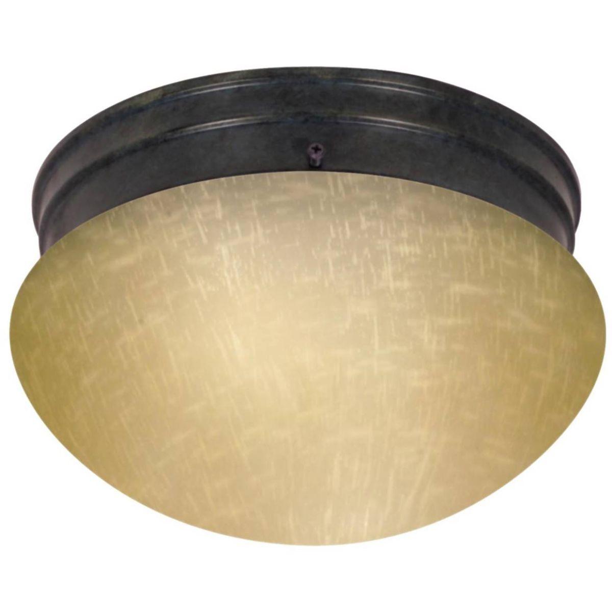 Ceiling Puff Light Bronze finish Frosted Glass