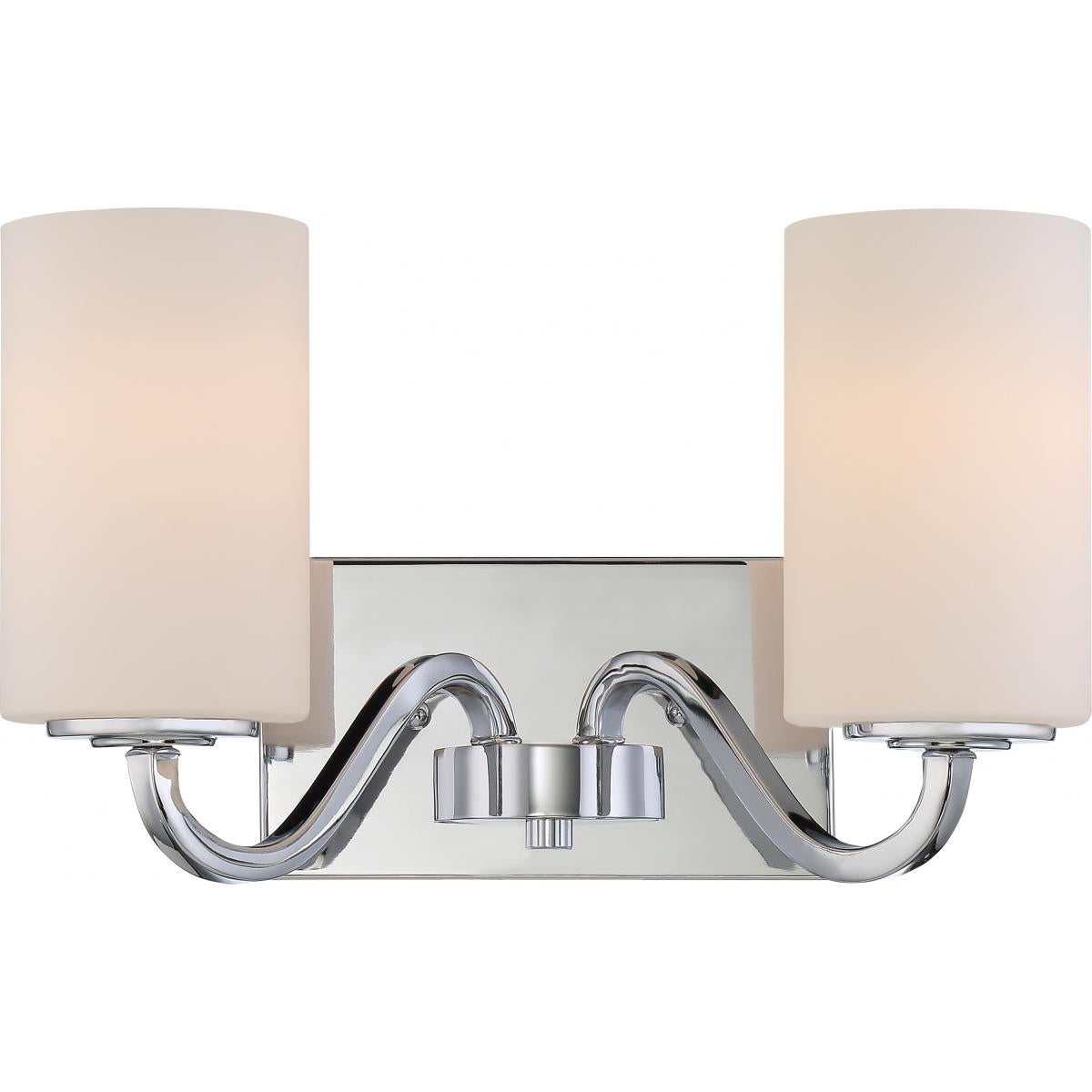 Willow Vanity Light, White Glass