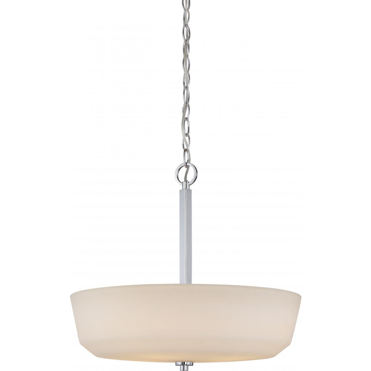 Willow 18 in. 4 Lights Pendant Light, White Glass
