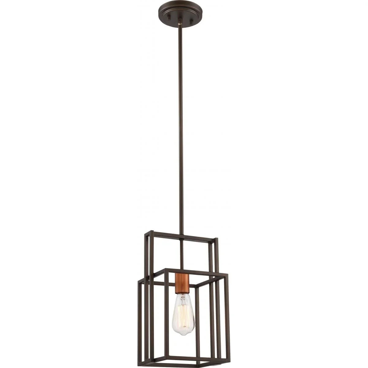 Lake 8" Mini Pendant, Bronze Finish - Bees Lighting