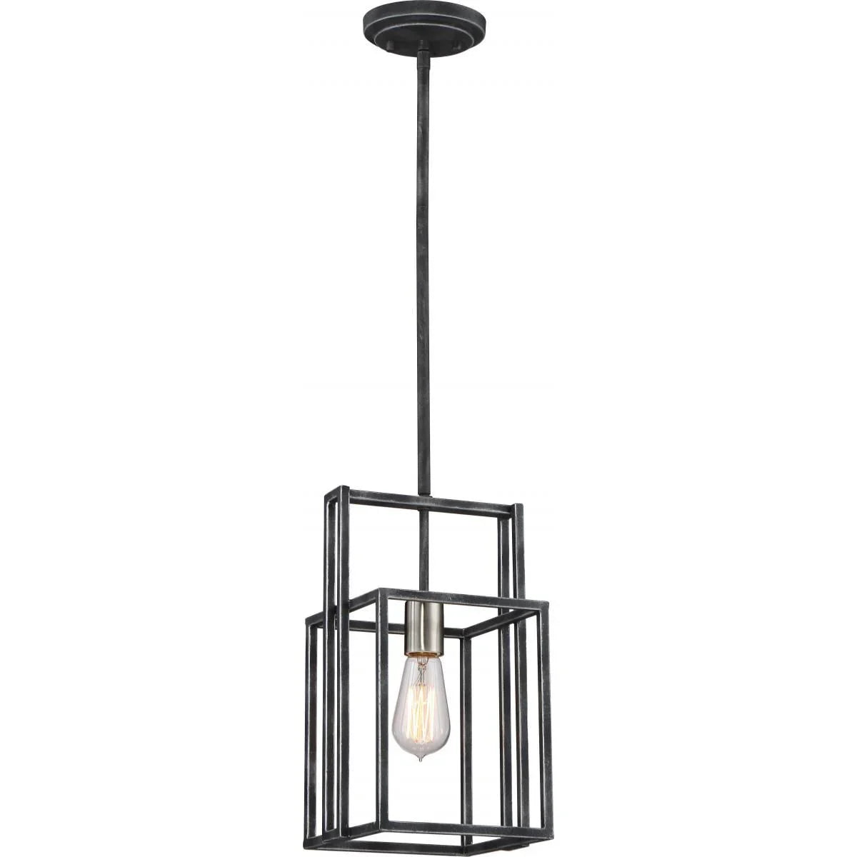 Lake 8" Mini Pendant, Black Finish - Bees Lighting