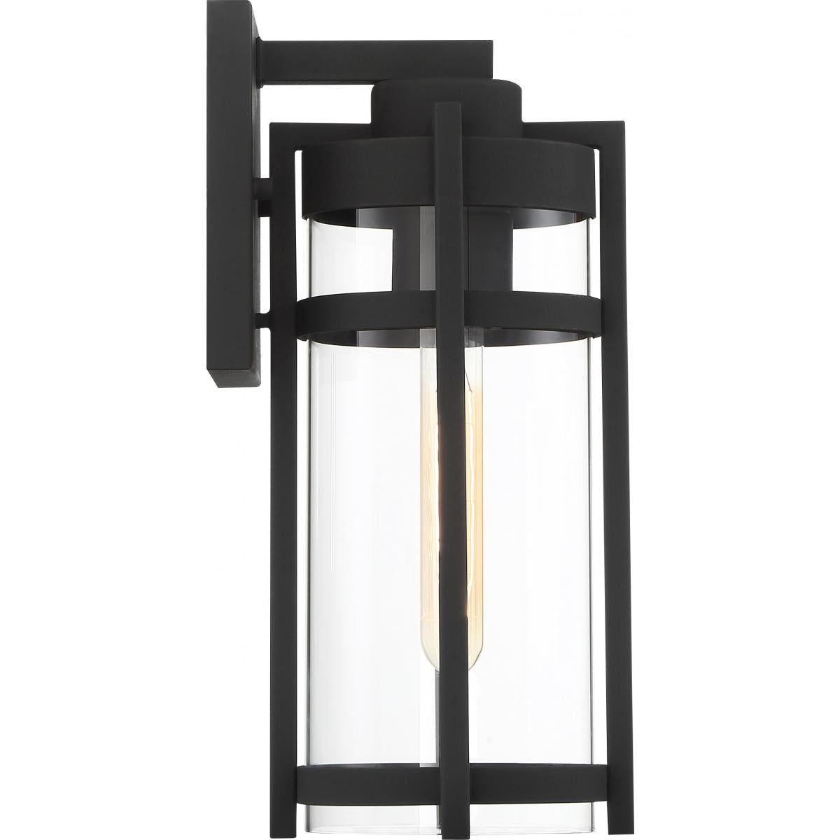 Tofino 16 In. 1 Light Outdoor Wall Light Black Finish, Clear Glass